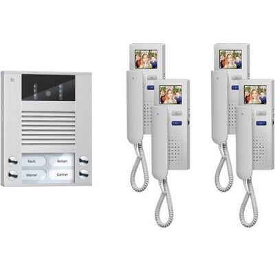TCS Klingel Interphone Vidéo - Couleur 4 - Pack 4 4 Boutons Sans Fil TCS Klingel Interphone Vidéo - Couleur 4 - Pack 4 4 Boutons Sans Fil