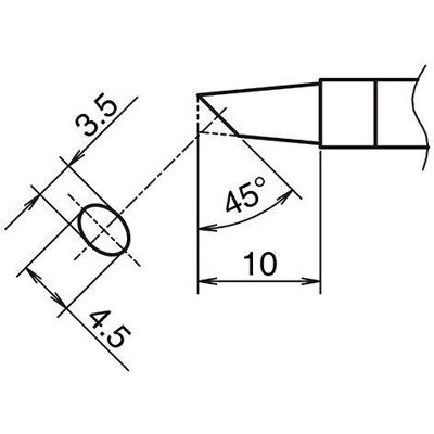 Hakko Pointe à souder active format 3545BC (Panne de soudure), Fer à souder : accessoires Hakko Pointe à souder active format 3545BC (Panne de soudure), Fer à souder : accessoires
