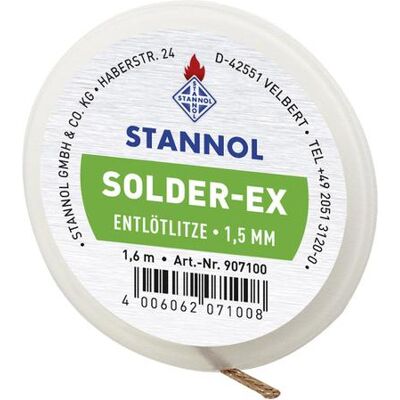 Stannol Tresse à dessouder Solder Ex Longueur 1,6 m Largeur 1,5 mm Flux imprégné, Fer à souder : accessoires, Cuivre Stannol Tresse à dessouder Solder Ex Longueur 1,6 m Largeur 1,5 mm Flux imprégné, Fer à souder : accessoires, Cuivre