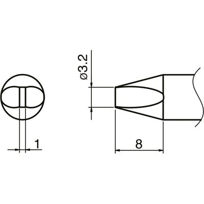 Hakko Panne à souder COMPOSIT Format 3.2SSD (Panne de soudure), Fer à souder : accessoires Hakko Panne à souder COMPOSIT Format 3.2SSD (Panne de soudure), Fer à souder : accessoires