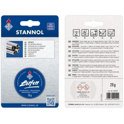 Stannol graisse à souder sb en boîte, 20g (Graisse de soudure), Fer à souder : accessoires Stannol graisse à souder sb en boîte, 20g (Graisse de soudure), Fer à souder : accessoires