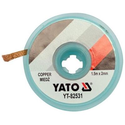 Yato Soic Tape en tresse 2,0 mm x 1,5 m, Fer à souder : accessoires Yato Soic Tape en tresse 2,0 mm x 1,5 m, Fer à souder : accessoires