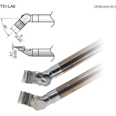 Hakko Panne à souder active T51-LA6 format SOP 6LA (Panne de soudure), Fer à souder : accessoires Hakko Panne à souder active T51-LA6 format SOP 6LA (Panne de soudure), Fer à souder : accessoires