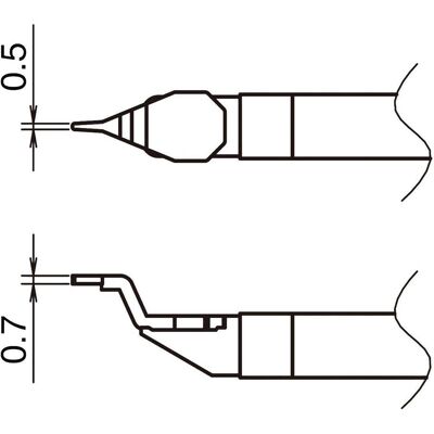 Hakko Pointe à souder active T51-I05 (Panne de soudure), Fer à souder : accessoires Hakko Pointe à souder active T51-I05 (Panne de soudure), Fer à souder : accessoires