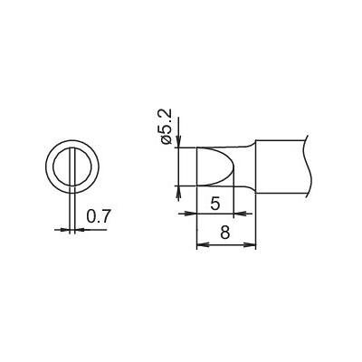 Hakko Panne à souder COMPOSIT Format 5.2D (Panne de soudure), Fer à souder : accessoires Hakko Panne à souder COMPOSIT Format 5.2D (Panne de soudure), Fer à souder : accessoires