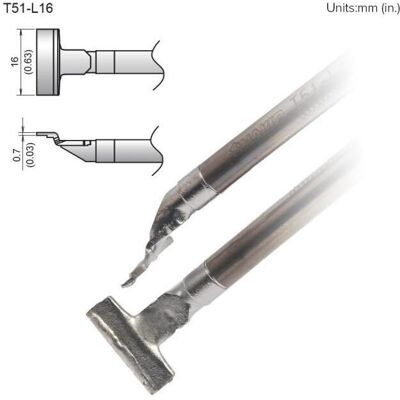 Hakko Panne de fer à souder active T51-L16 format SOP 16L (Panne de soudure), Fer à souder : accessoires Hakko Panne de fer à souder active T51-L16 format SOP 16L (Panne de soudure), Fer à souder : accessoires