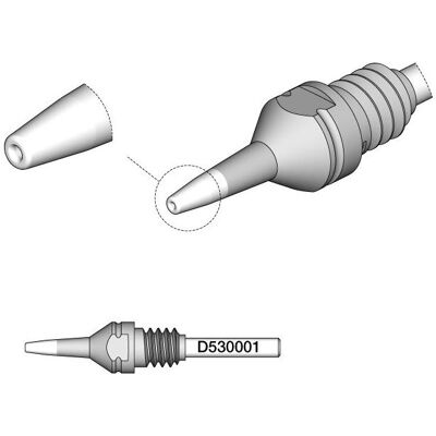 JBC Pointe à dessouder série D530, D530001/Ø 0.6 mm, 1.4 mm, Pincleaning (Panne de dessoudage), Fer à souder : accessoires JBC Pointe à dessouder série D530, D530001/Ø 0.6 mm, 1.4 mm, Pincleaning (Panne de dessoudage), Fer à souder : accessoires