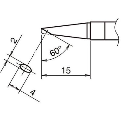 Hakko Pointe à souder active format 2040BC (Panne de soudure), Fer à souder : accessoires Hakko Pointe à souder active format 2040BC (Panne de soudure), Fer à souder : accessoires
