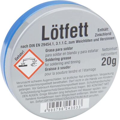 Donau Graisse à souder boîte 20 g (Graisse de soudure), Fer à souder : accessoires Donau Graisse à souder boîte 20 g (Graisse de soudure), Fer à souder : accessoires