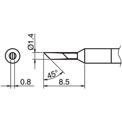 Hakko Pointe à souder active format KN (Panne de soudure), Fer à souder : accessoires Hakko Pointe à souder active format KN (Panne de soudure), Fer à souder : accessoires