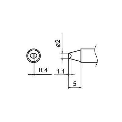 Hakko Panne à souder COMPOSIT format 2D (Panne de soudure), Fer à souder : accessoires Hakko Panne à souder COMPOSIT format 2D (Panne de soudure), Fer à souder : accessoires