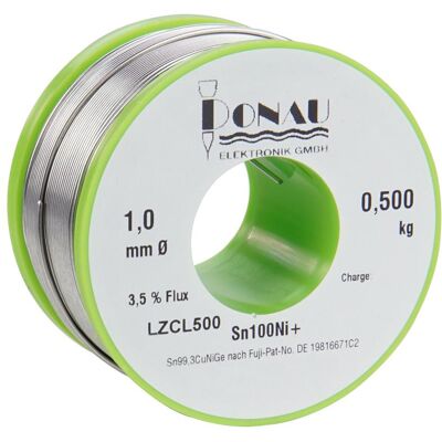 Donau ÉTABLISSEMENT DE SOUDURE "CLEAR" 500g - O1 mm Sn100Ni+, Fer à souder : accessoires, Transparent Donau ÉTABLISSEMENT DE SOUDURE "CLEAR" 500g - O1 mm Sn100Ni+, Fer à souder : accessoires, Transparent