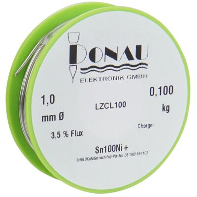 Donau ÉTABLISSEMENT DE SOUDURE "CLEAR" 100g - O1 mm Sn100Ni+ (Distributeur de fil de soudure), Fer à souder : accessoires, Transparent Donau ÉTABLISSEMENT DE SOUDURE "CLEAR" 100g - O1 mm Sn100Ni+ (Distributeur de fil de soudure), Fer à souder : accessoires, Transparent