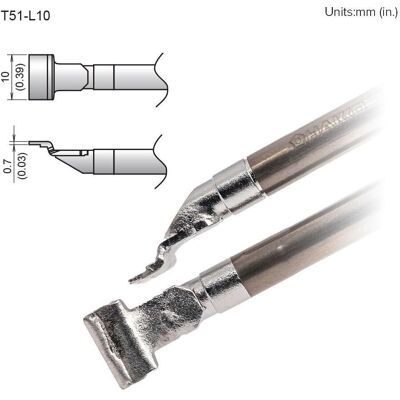 Hakko Pointe à souder active T51-L10 format SOP 10L (Panne de soudure), Fer à souder : accessoires Hakko Pointe à souder active T51-L10 format SOP 10L (Panne de soudure), Fer à souder : accessoires