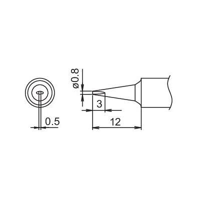 Hakko Panne à souder COMPOSIT Format 0.8D (Panne de soudure), Fer à souder : accessoires Hakko Panne à souder COMPOSIT Format 0.8D (Panne de soudure), Fer à souder : accessoires