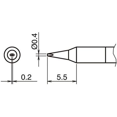 Hakko Pointe à souder active format 0.4D (Panne de soudure), Fer à souder : accessoires Hakko Pointe à souder active format 0.4D (Panne de soudure), Fer à souder : accessoires