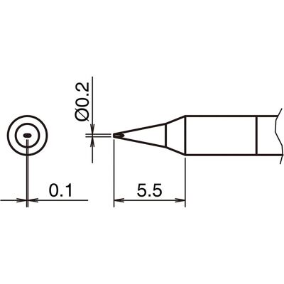 Hakko Pointe à souder active format 0.2D (Panne de soudure), Fer à souder : accessoires Hakko Pointe à souder active format 0.2D (Panne de soudure), Fer à souder : accessoires