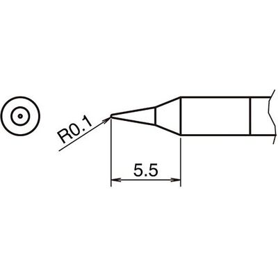Hakko Pointe à souder active format 0.1I (Panne de soudure), Fer à souder : accessoires Hakko Pointe à souder active format 0.1I (Panne de soudure), Fer à souder : accessoires