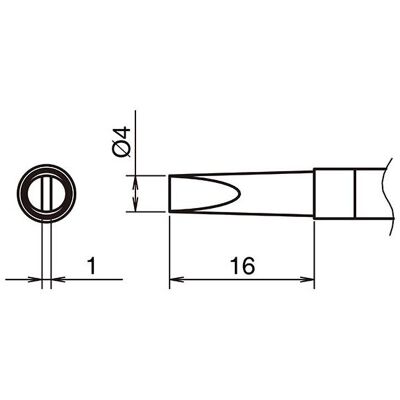 Hakko Pointe à souder active format 4DL (Panne de soudure), Fer à souder : accessoires Hakko Pointe à souder active format 4DL (Panne de soudure), Fer à souder : accessoires