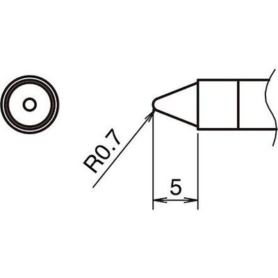 Hakko Pointe à souder active format 0.7B (Panne de soudure), Fer à souder : accessoires Hakko Pointe à souder active format 0.7B (Panne de soudure), Fer à souder : accessoires