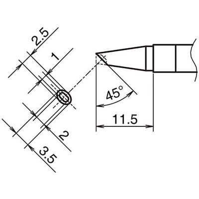 Hakko Pointe à souder active format 2535BCM (Panne de soudure), Fer à souder : accessoires Hakko Pointe à souder active format 2535BCM (Panne de soudure), Fer à souder : accessoires