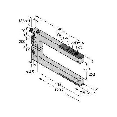 Turck, Détecteur de mouvements, Fourche optique Opto Sensor SLM220N6Q Turck, Détecteur de mouvements, Fourche optique Opto Sensor SLM220N6Q