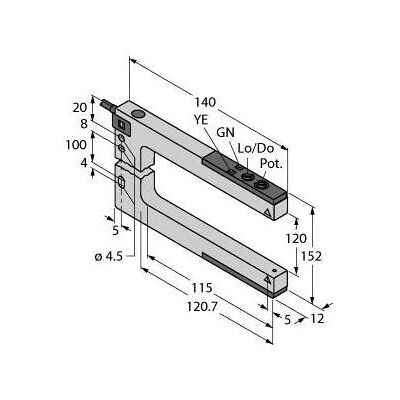 Turck, Détecteur de mouvements, Opto Sensor Fourche lumineuse SLM120B6 W/30 Turck, Détecteur de mouvements, Opto Sensor Fourche lumineuse SLM120B6 W/30