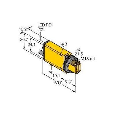 Turck, Détecteur de mouvements, Opto Sensor Capteur à fibre optique pour fibre optique en verre SM2A312F W/30 (9 m) Turck, Détecteur de mouvements, Opto Sensor Capteur à fibre optique pour fibre optique en verre SM2A312F W/30 (9 m)