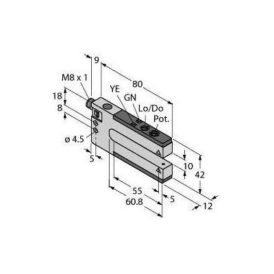 Turck, Détecteur de mouvements, Fourche optique Opto Sensor SLM10N6Q Turck, Détecteur de mouvements, Fourche optique Opto Sensor SLM10N6Q