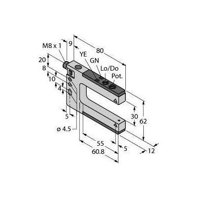 Turck, Détecteur de mouvements, Fourche optique Opto Sensor SLM30N6Q Turck, Détecteur de mouvements, Fourche optique Opto Sensor SLM30N6Q