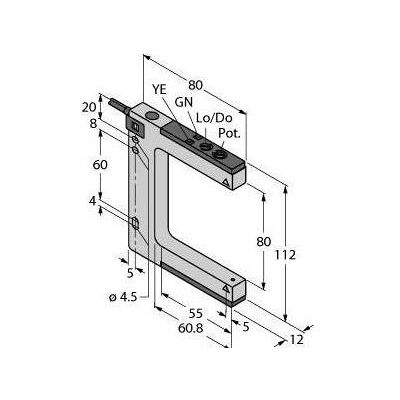 Turck, Détecteur de mouvements, Fourche optique Opto Sensor SLM80B6 W/30 Turck, Détecteur de mouvements, Fourche optique Opto Sensor SLM80B6 W/30