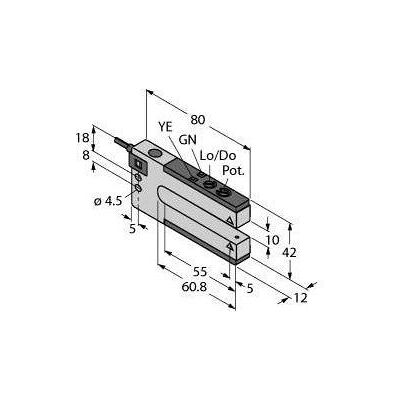 Turck, Détecteur de mouvements, Fourche optique Opto Sensor SLM10B6 W/30 Turck, Détecteur de mouvements, Fourche optique Opto Sensor SLM10B6 W/30