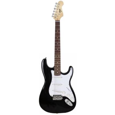 V-TONE EST 22 BK 4/4 Stratocas. (Arbre Phoenix), Guitare, Blanc, Noir V-TONE EST 22 BK 4/4 Stratocas. (Arbre Phoenix), Guitare, Blanc, Noir