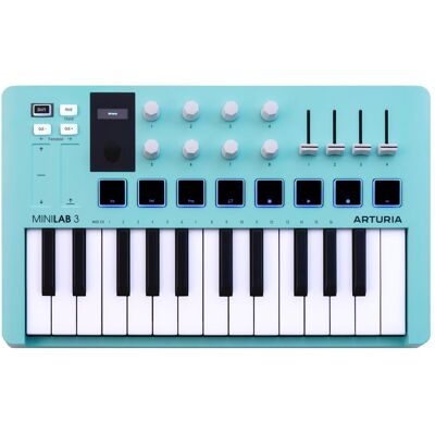 Arturia MINILab 3 Aquamarine (Clavier), Contrôleur MIDI, Bleu Arturia MINILab 3 Aquamarine (Clavier), Contrôleur MIDI, Bleu