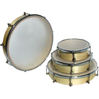 Goldon Rahmentrommel mit Kunststofffell (Percussion), Instrument à percussion, Blanc, Beige Goldon Rahmentrommel mit Kunststofffell (Percussion), Instrument à percussion, Blanc, Beige