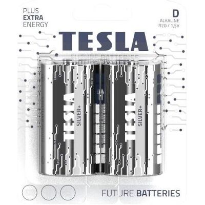 Tesla - baterie D SILVER+, 2ks, LR20 (2 pcs, D, D), Batteries + piles Tesla - baterie D SILVER+, 2ks, LR20 (2 pcs, D, D), Batteries + piles