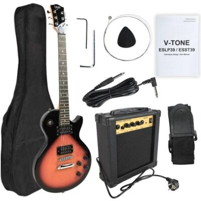 V-tone elektrische Gitarre ESLP39 SB 4/4 Les Paul (Guitare électrique), Guitare, Marron V-tone elektrische Gitarre ESLP39 SB 4/4 Les Paul (Guitare électrique), Guitare, Marron