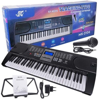No Name MK 2106 KEYBOARD Touches de piano pour enfants pour l'enseignement (61 Boutons), Synthétiseur, Noir No Name MK 2106 KEYBOARD Touches de piano pour enfants pour l'enseignement (61 Boutons), Synthétiseur, Noir