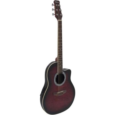 Dimavery RB-300 Roundback (Guitare semi-acoustique, Épicéa, Noyer), Guitare, Rouge Dimavery RB-300 Roundback (Guitare semi-acoustique, Épicéa, Noyer), Guitare, Rouge