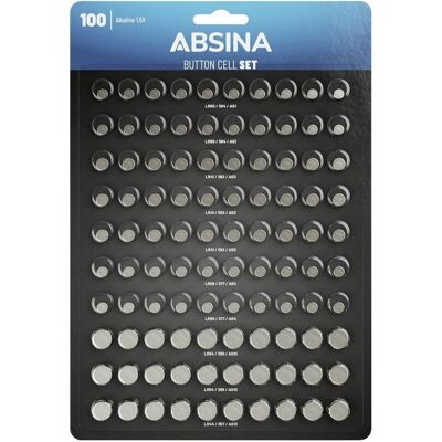 Absina Kit de piles boutonnées (1 pcs, AG1, AG10, AG4, LR41, LR44), Batteries + piles Absina Kit de piles boutonnées (1 pcs, AG1, AG10, AG4, LR41, LR44), Batteries + piles
