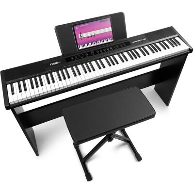 Max RhapsodyDP88P Digitale Piano set met meubel en keyboardbankje - 88 (88 Boutons), Synthétiseur, Noir Max RhapsodyDP88P Digitale Piano set met meubel en keyboardbankje - 88 (88 Boutons), Synthétiseur, Noir