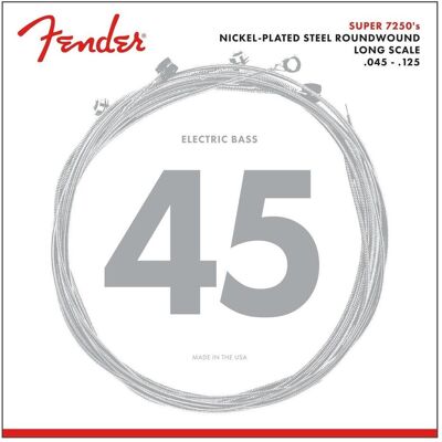 Fender Cordes de basse 7250 5M 045/125 (5x, Contrebasse), Corde de guitare Fender Cordes de basse 7250 5M 045/125 (5x, Contrebasse), Corde de guitare