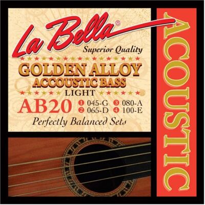 La Bella AB-20L Basse acoustique 045/100 (4x, Contrebasse), Corde de guitare La Bella AB-20L Basse acoustique 045/100 (4x, Contrebasse), Corde de guitare