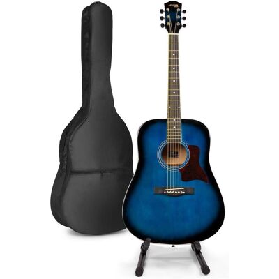 Max Akoestische gitaar voor beginners - SoloJam Western gitaar - Incl. gitaar (Guitare acoustique, Bois d'érable, Bois de tilleul), Guitare, Bleu Max Akoestische gitaar voor beginners - SoloJam Western gitaar - Incl. gitaar (Guitare acoustique, Bois d'érable, Bois de tilleul), Guitare, Bleu