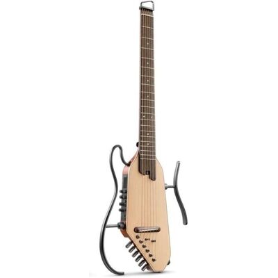 Donner Hush 1 Pro Guitar - Natural Spruce (Guitare électrique, Acajou, Ossature), Guitare, Marron Donner Hush 1 Pro Guitar - Natural Spruce (Guitare électrique, Acajou, Ossature), Guitare, Marron