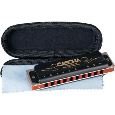 Cascha Harmonica Blues Professionnel en Sol (Harmonica, Diatonique), Instrument à vent, Noir Cascha Harmonica Blues Professionnel en Sol (Harmonica, Diatonique), Instrument à vent, Noir