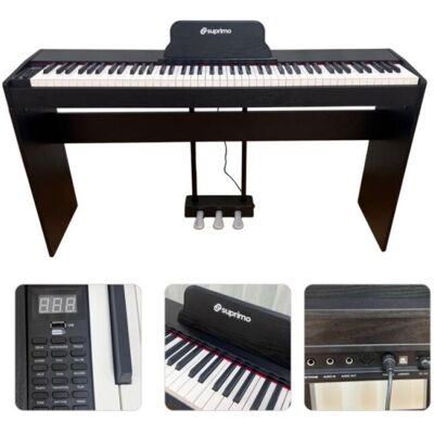 No Name SUPRIMO SDP88 BK : piano numérique de salon noir (88 Boutons), Synthétiseur, Noir No Name SUPRIMO SDP88 BK : piano numérique de salon noir (88 Boutons), Synthétiseur, Noir