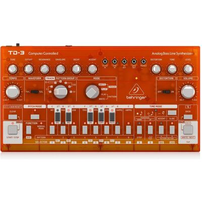Behringer TD-3-TG Synthétiseur analogique de ligne de basse, Synthétiseur, Rouge Behringer TD-3-TG Synthétiseur analogique de ligne de basse, Synthétiseur, Rouge