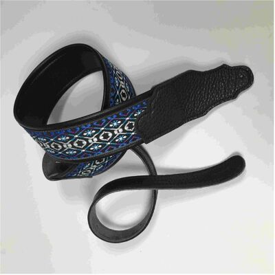Franklin Guitarrem - Retro Folk Deluxe - Jacquard, Guitare : accessoires, Bleu, Multicolore, Violet Franklin Guitarrem - Retro Folk Deluxe - Jacquard, Guitare : accessoires, Bleu, Multicolore, Violet