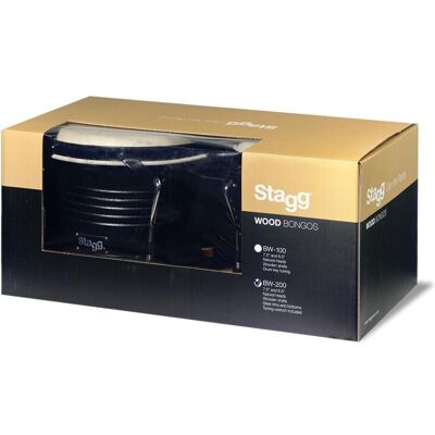 Stagg BW 200 BK - bongos en bois (bongos), Instrument à percussion, Noir Stagg BW 200 BK - bongos en bois (bongos), Instrument à percussion, Noir